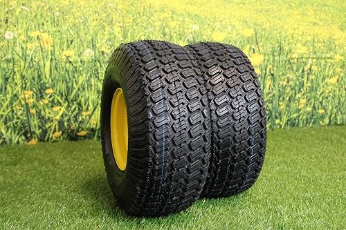 Miniatura 8 de Antego Tire & Wheel Juego de 2 conjuntos de neumáticos y ruedas de 15 x 6.00-6, ATW-003, neumáticos de césped de 4 capas, rodamientos de bolas de