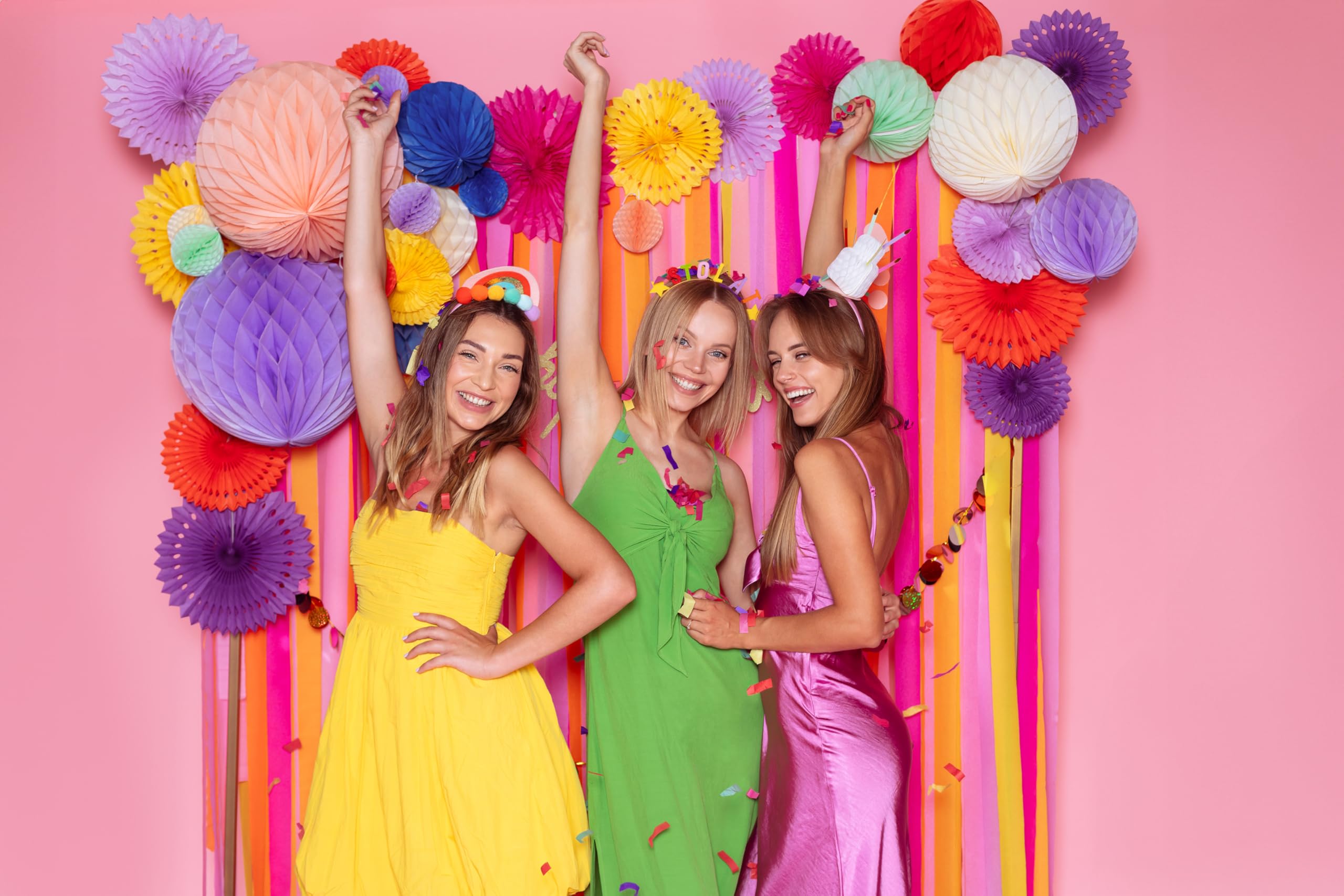 Yellow and Orange Crepe Paper Ribbon