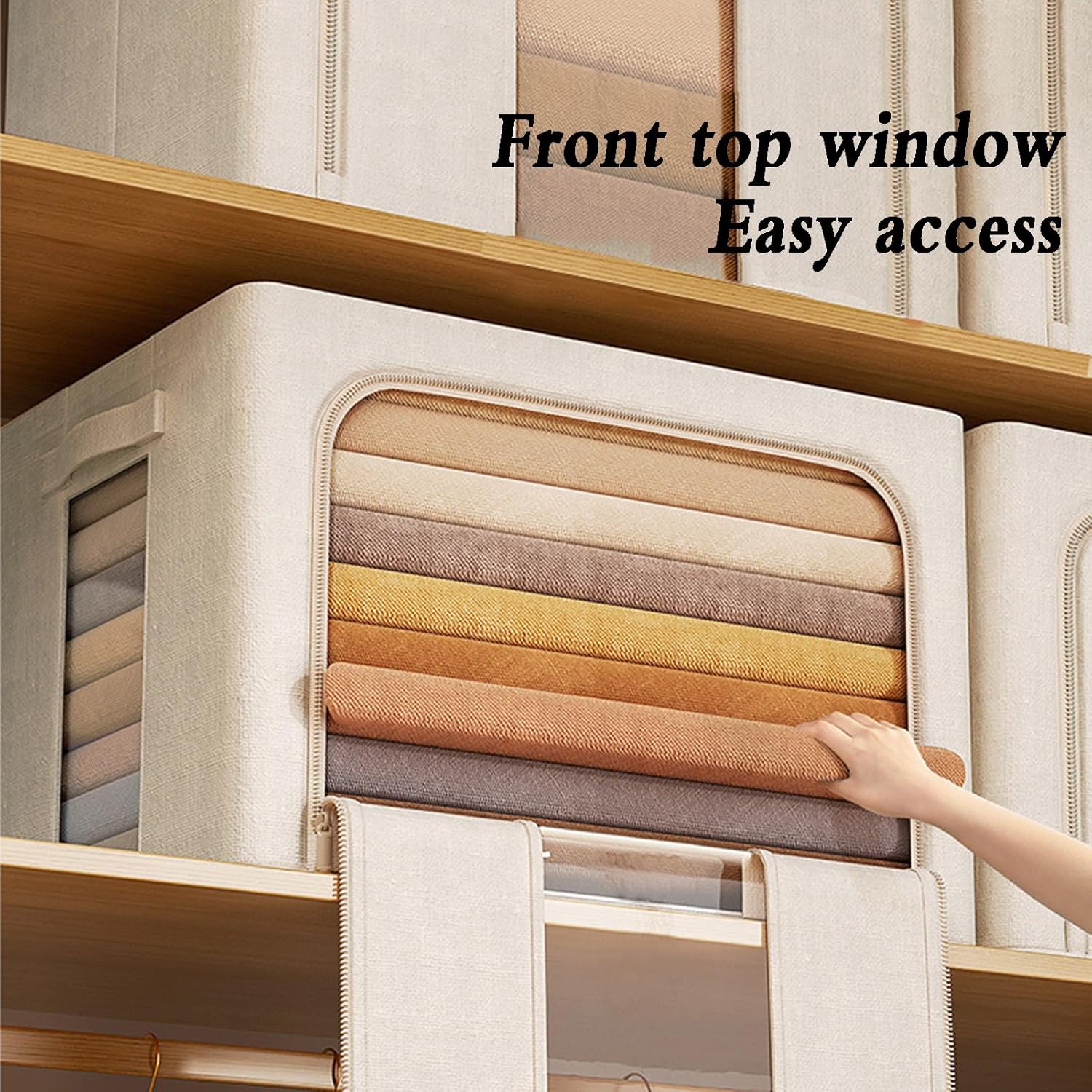 SepKus 2PCK Under Bed Storage Containers, Under Bed Shoe Storage Organizer Drawer, Tool-Free Assembly Metal Storage Containers for Clothing Comforter Blanket Bedding Organization