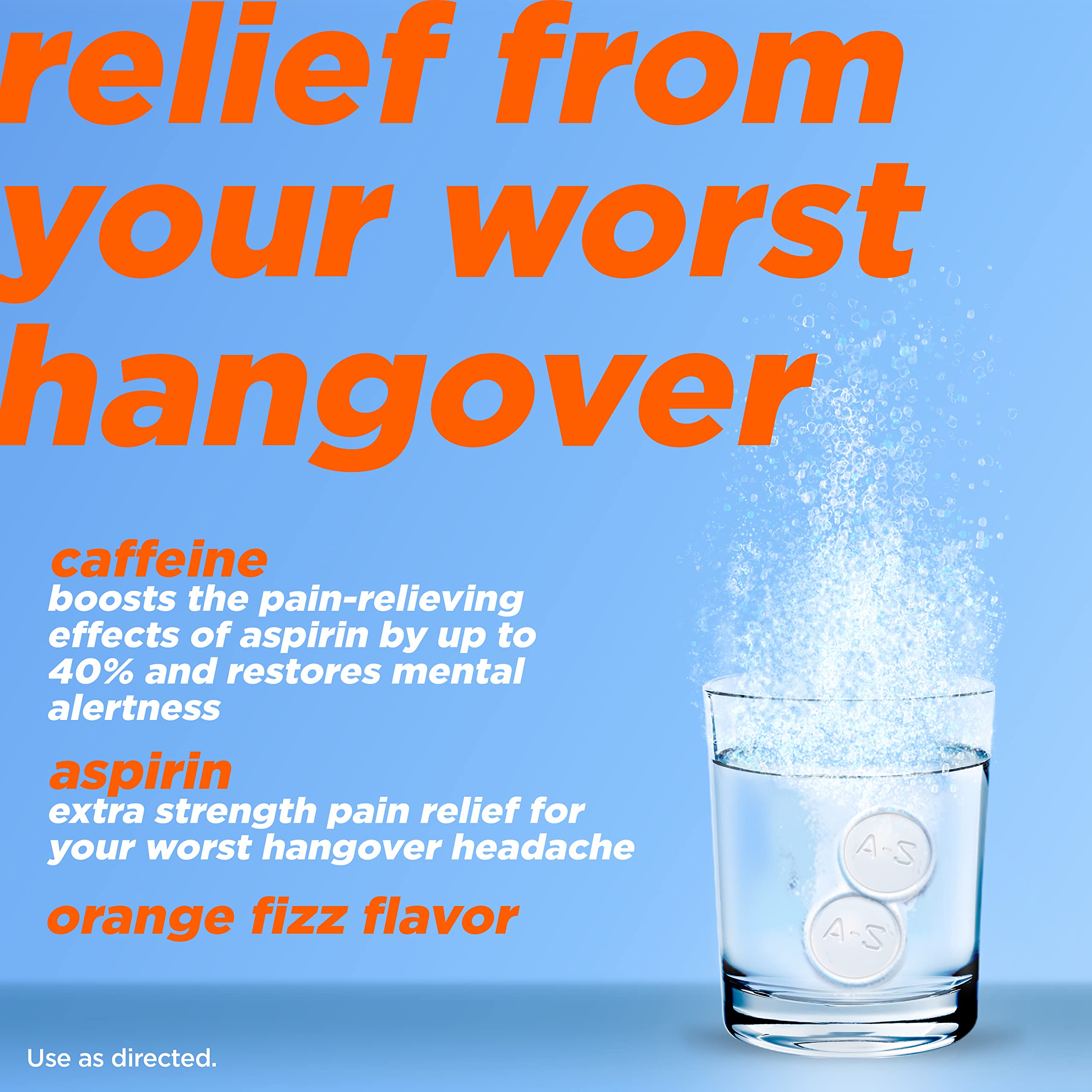 Buy AlkaSeltzer Hangover Relief Effervescent Tablets Formulated for