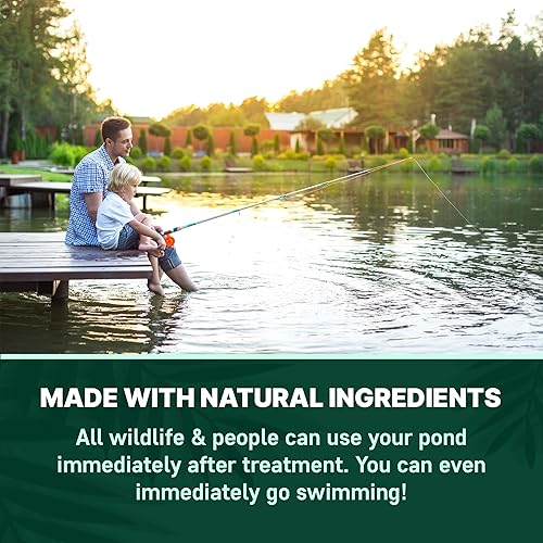 Miniatura 7 de Aclarador de estanque, tratamiento de agua para estanques Koi para peces con enzimas naturales para ayudar a limpiar el agua turbia y reducir los