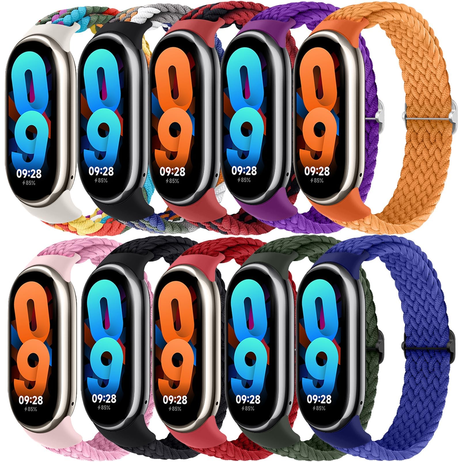 Sponsored Ad – Braided Strap Compatible with Xiaomi Smart Band 8, Soft Nylon Sport Strap, Breathable Stretchable Elastic Sport Strap Replacement Band for Women Men Children, 10 Pcs