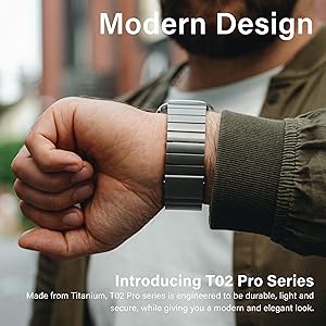 Amazon.com: KORDIZ Titanium Watch Band T02 Pro - Fits Apple