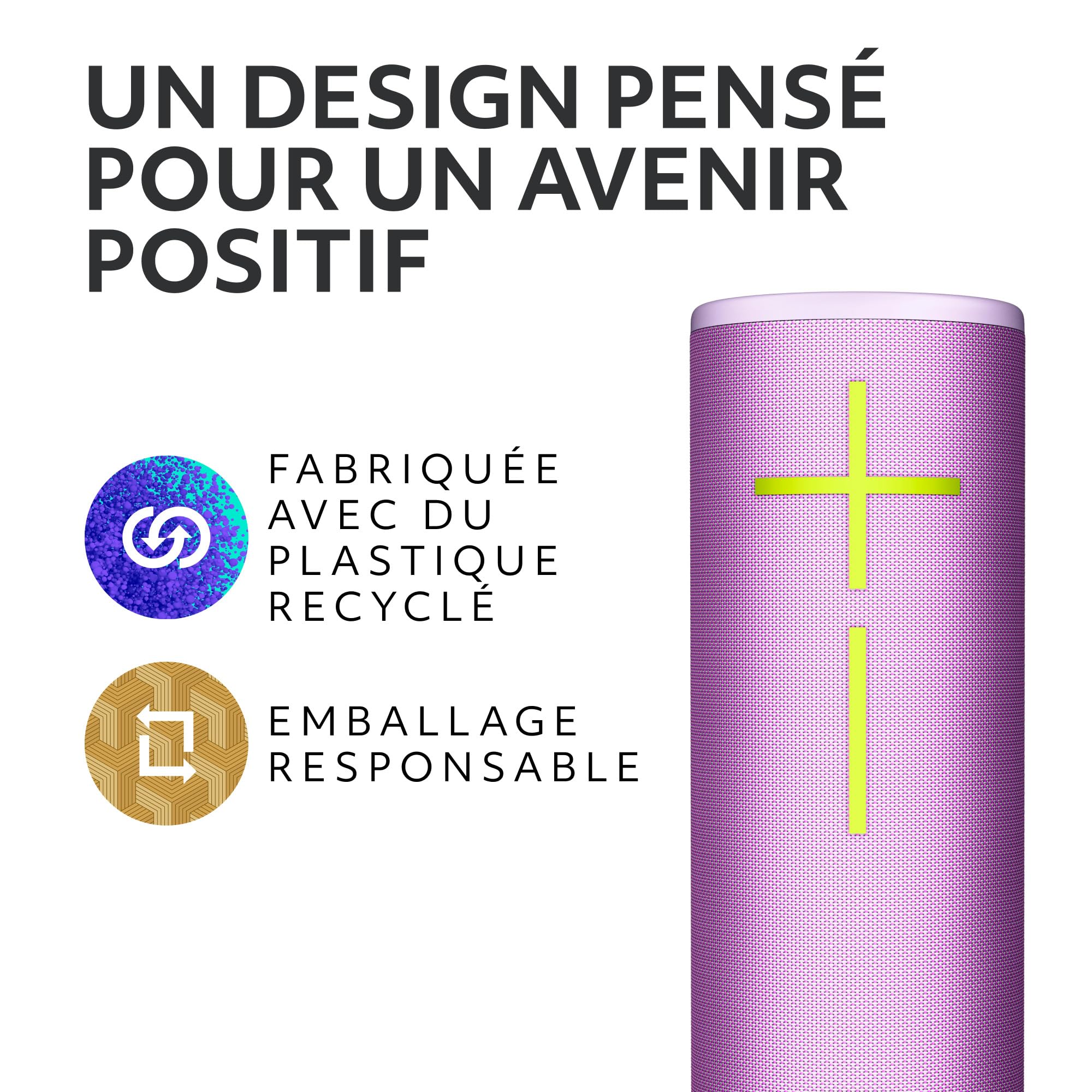 Ultimate Ears Boom 4 Enceinte Bluetooth Portable étanche avec 360 degrés, Son Audacieux, immersif, cristallin, Haut-Parleur Flottant avec Batterie de 15 Heures et portée de 45 m – Lilas
