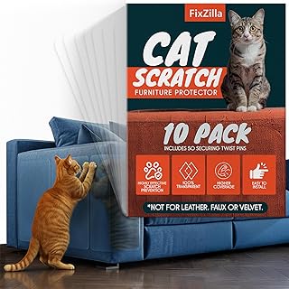 Anti Cat Scratch Furniture Protector, 10-Pack Couch Protector from Cat C...