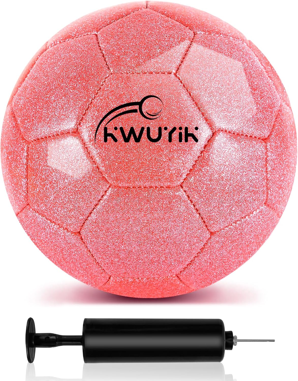 Tamaño 3, 4, 5, juego de balón de fútbol rosa dorado morado con brillantina, pelota de fútbol juvenil para niños de 4 a 6 años, 6 a 8 y 12 años,