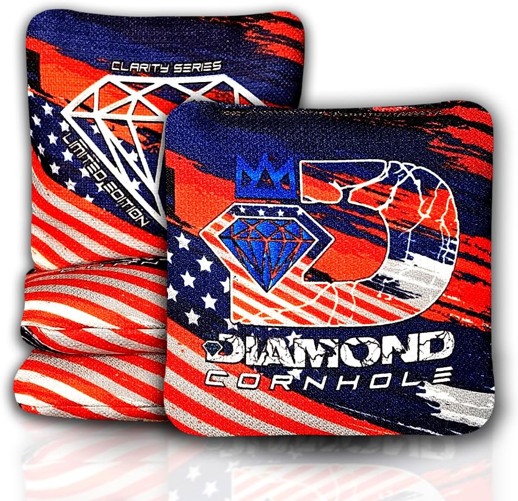 | Competition Cornhole Bags | Tournament Style | Regulation Size | All-Weather | Set of 4 | Clarity Series