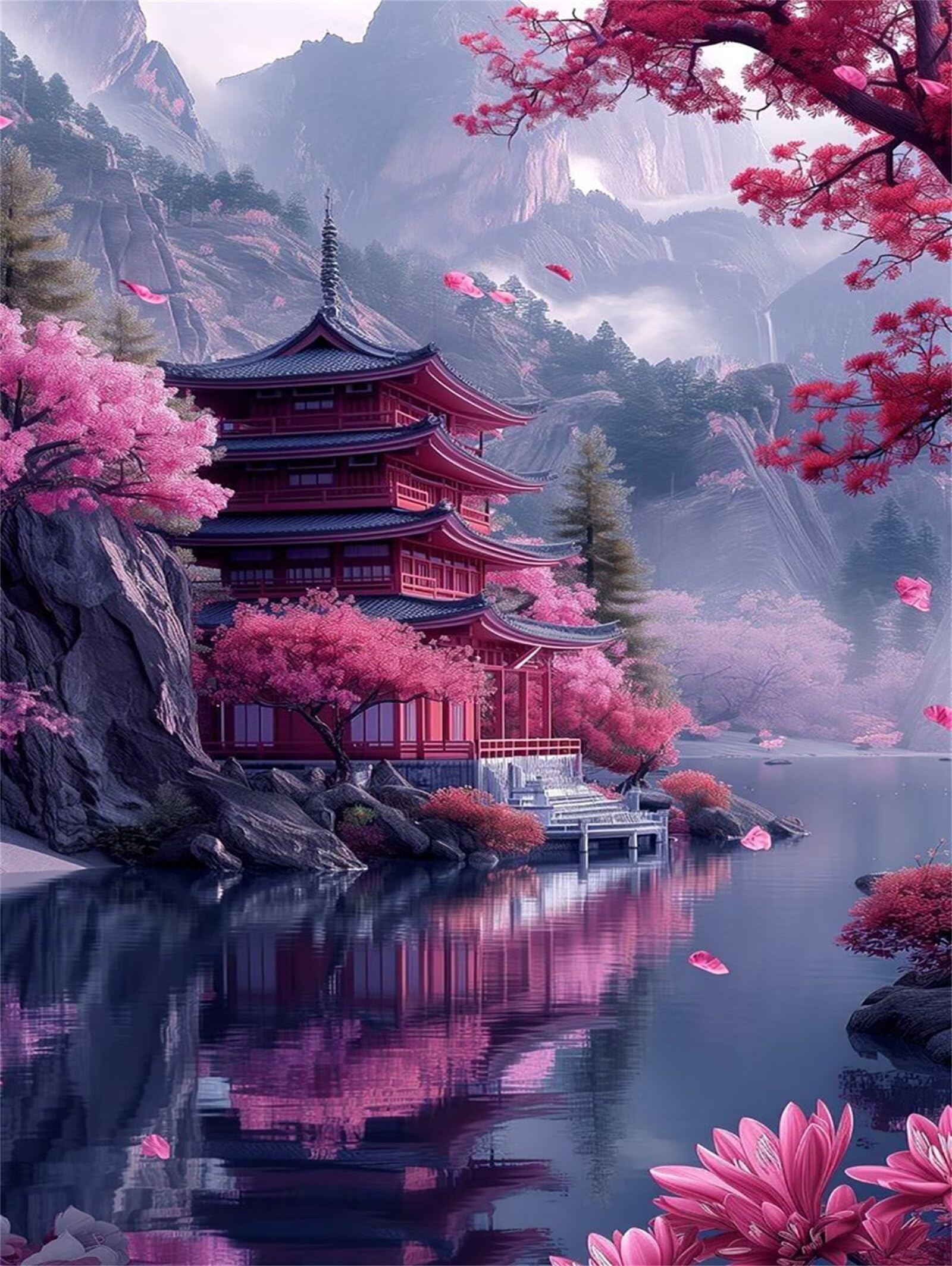 Puzzle 1500 elementów, krajobraz Loft Lake Puzzles dla dorosłych, puzzle sztuki dla dorosłych, relaks i inteligencja, puzzle do gry rodzinnej prezent