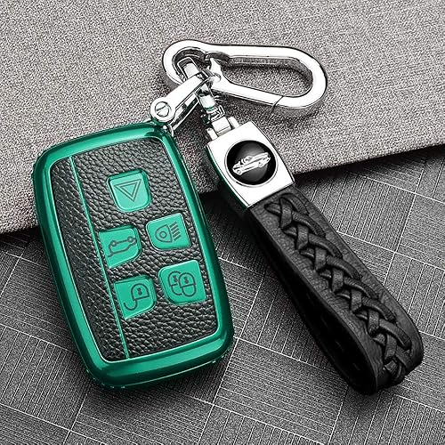 Miniatura 10 de ontto Cubierta remota inteligente para Land Rover Key Fob Funda para Range Rover TPU Funda de cuero, Rojo -