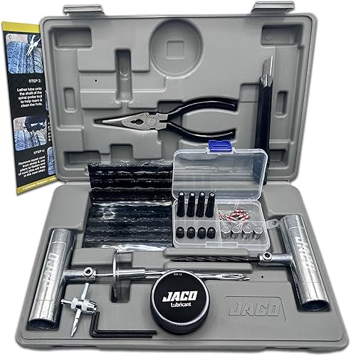 JACO TRX-50 Kit de reparación de neumáticos de alta resistencia | Kit de tapones universales para neumáticos