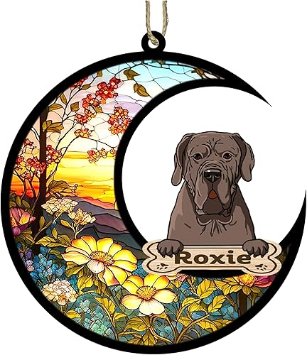 Miniatura 9 de LOVELYPOD Adorno de Navidad personalizado para perro Shih Tzu, atrapasoles Shih Tzu 3 con nombre, regalos de pérdida de mascotas, regalos para