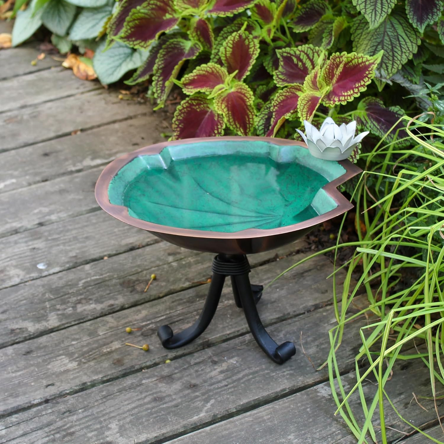 Lilypad Birdbath- Tripod Stand
