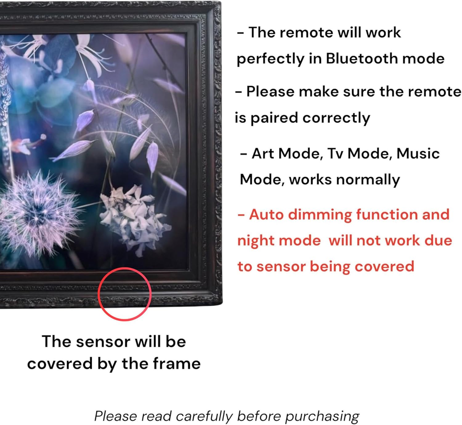 32, 43, & 50 inch Handmade wood ornate TV Frame for Samsung The Frame TV. Distressed Black Finish (not for use with other models) (43 INCH)