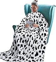 Vista 15 de Tirrinia Manta portátil para adultos, manta acogedora con mangas, manta completa para leer, manta acogedora para ver la televisión, idea de regalo