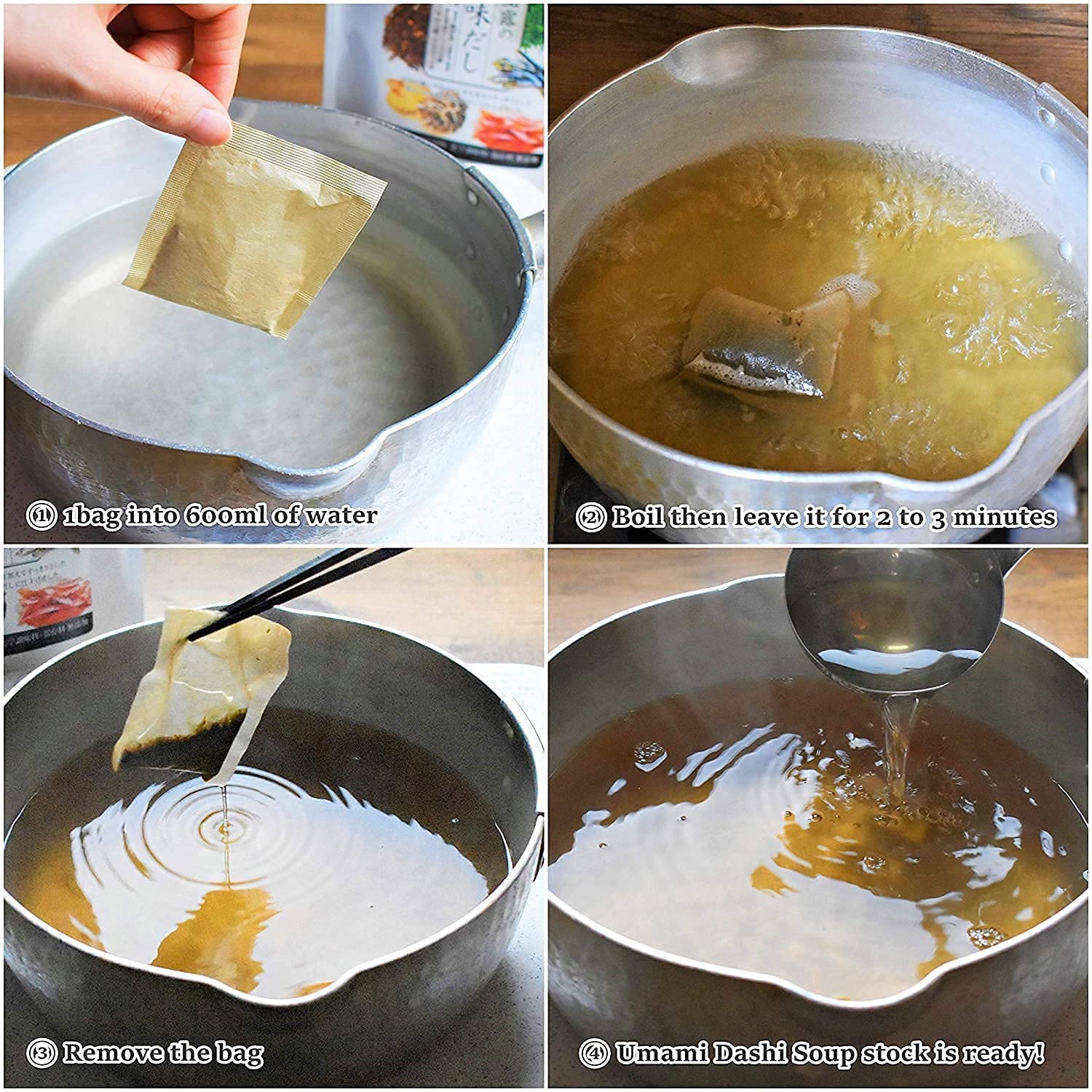 YAMASAN KYOTO UJI Dashi Stock, Dashi Packet – Ramen Broth, Miso Soup, Udon, Shabu Shabu & Hot Pot Soup Base – Rich Umami Flavor, 8 Carefully Selected Ingredients – Authentic Japanese Umami Dashi, Made in Japan, 8g × 15pacs
