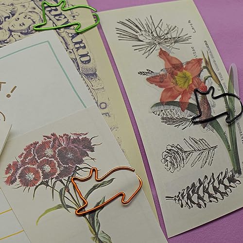 Miniatura 8 de 100 clips de papel para gatos, bonitos clips para marcapáginas, regalos para amantes de los gatos para mujeres, suministros de oficina de gatos,