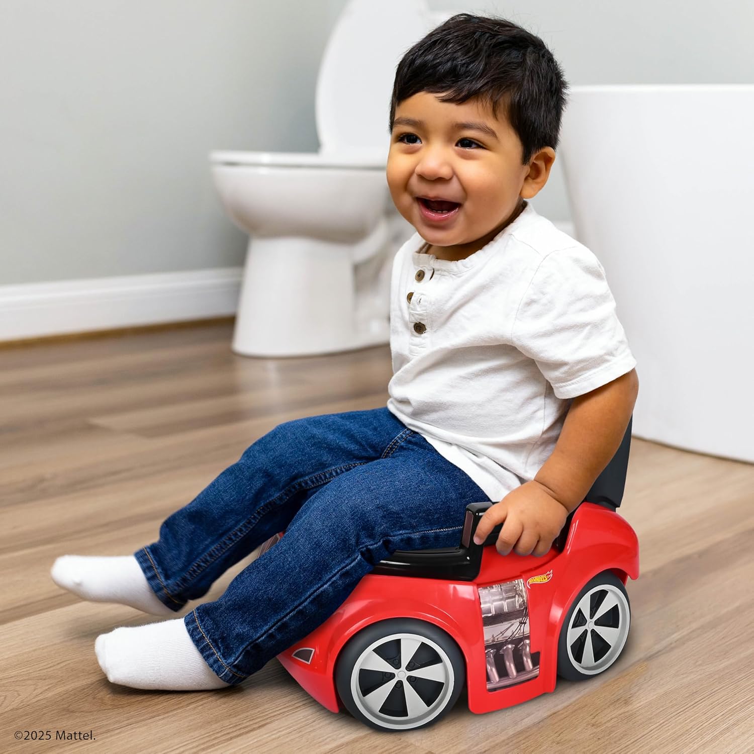 Hot Wheels™ Race Car Potty Training Toilet, Includes Detachable Toddler Toilet Seat and Kids Potty, Ages 12 Months and Up, Red - Image 3