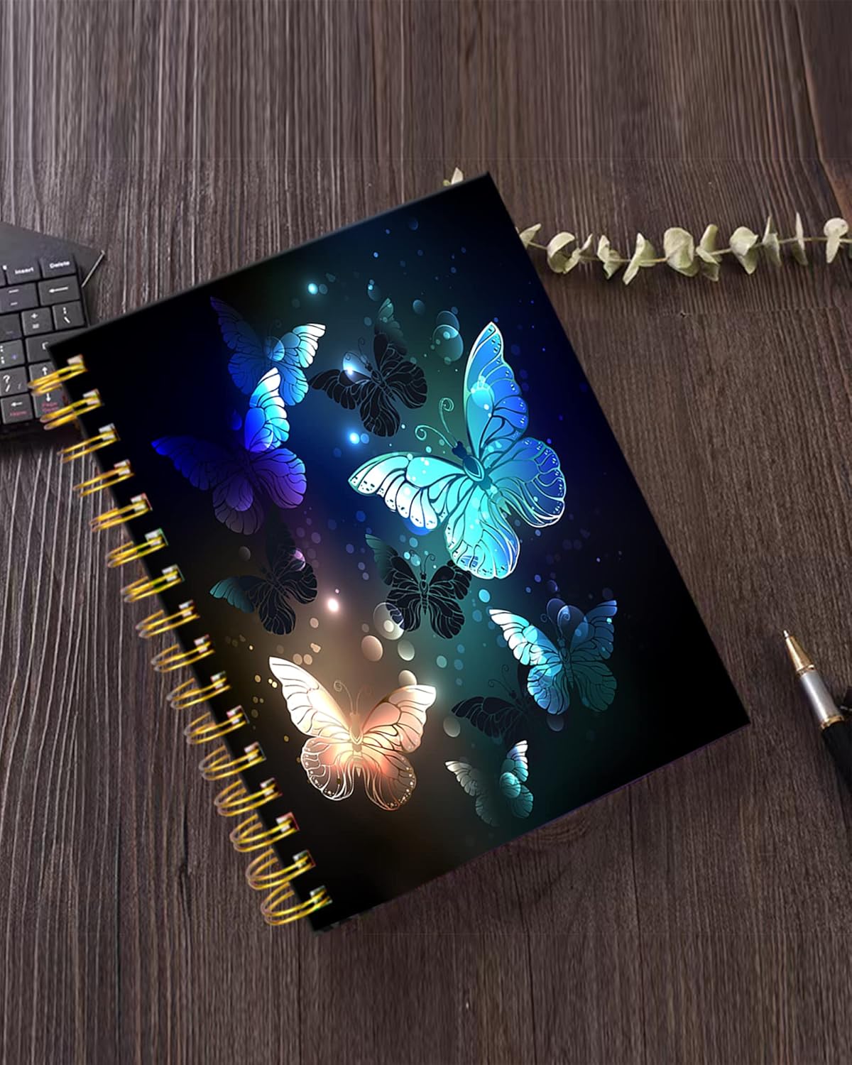 iampanda Spiral Journal Notebook,Strong Twin-Wire Binding with Premium Paper for Girl Women,60 Sheets A5 College Ruled Notebook/Journal,Perfect for School Office Home Gifts,Cute Butterfly - Image 5