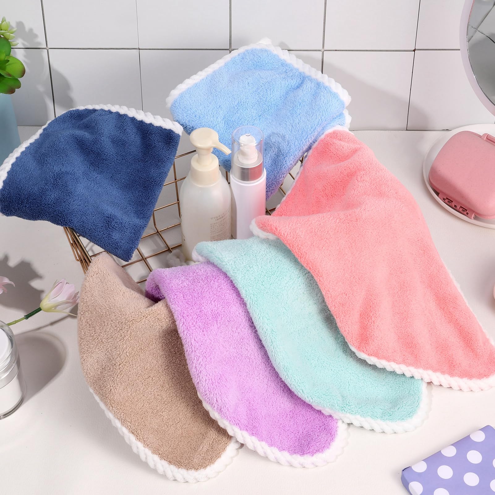 4 flanelle visage wash bracelets, sweat-wiping, serviettes spéciales