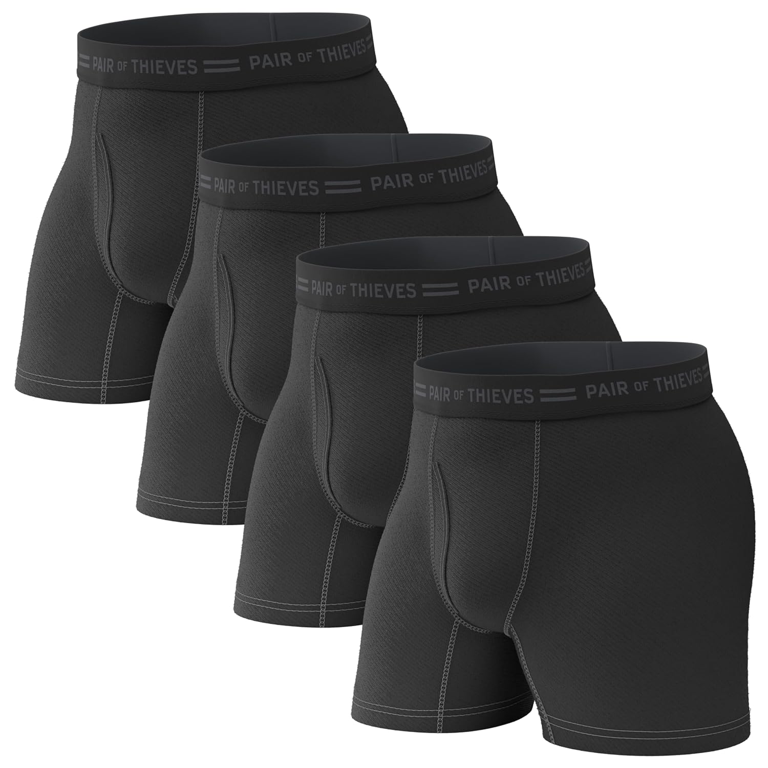 Pair of Thieves Mens Underwear Boxer Briefs - Soft Cotton Boxer Briefs for Men Pack - 4 Pack
