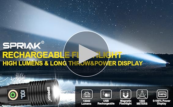 【新品未開封】LED SUPER FLASH LIGHT NATURA Rechargeable LED Flashlights High Lumen,90,000 Lumens Super