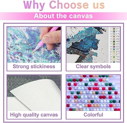 Miniatura 5 de Kit de números de bailarina de pintura de diamante 5D para adultos y niños, bordado de punto de cruz, kit de diamantes para manualidades, decoración