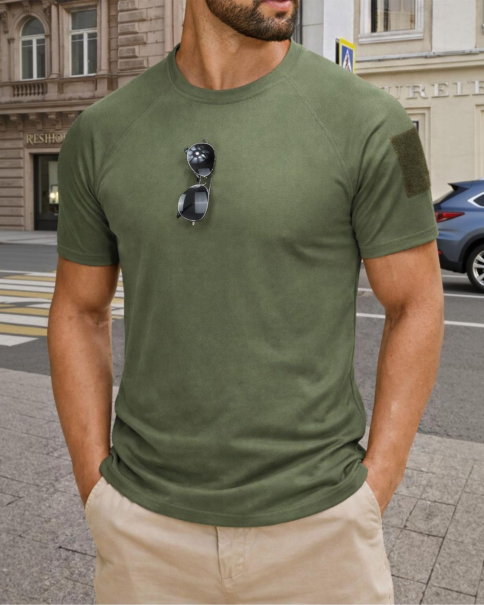 Maglietta sportiva da uomo, ad asciugatura rapida, a maniche corte, per sport, corsa, casual