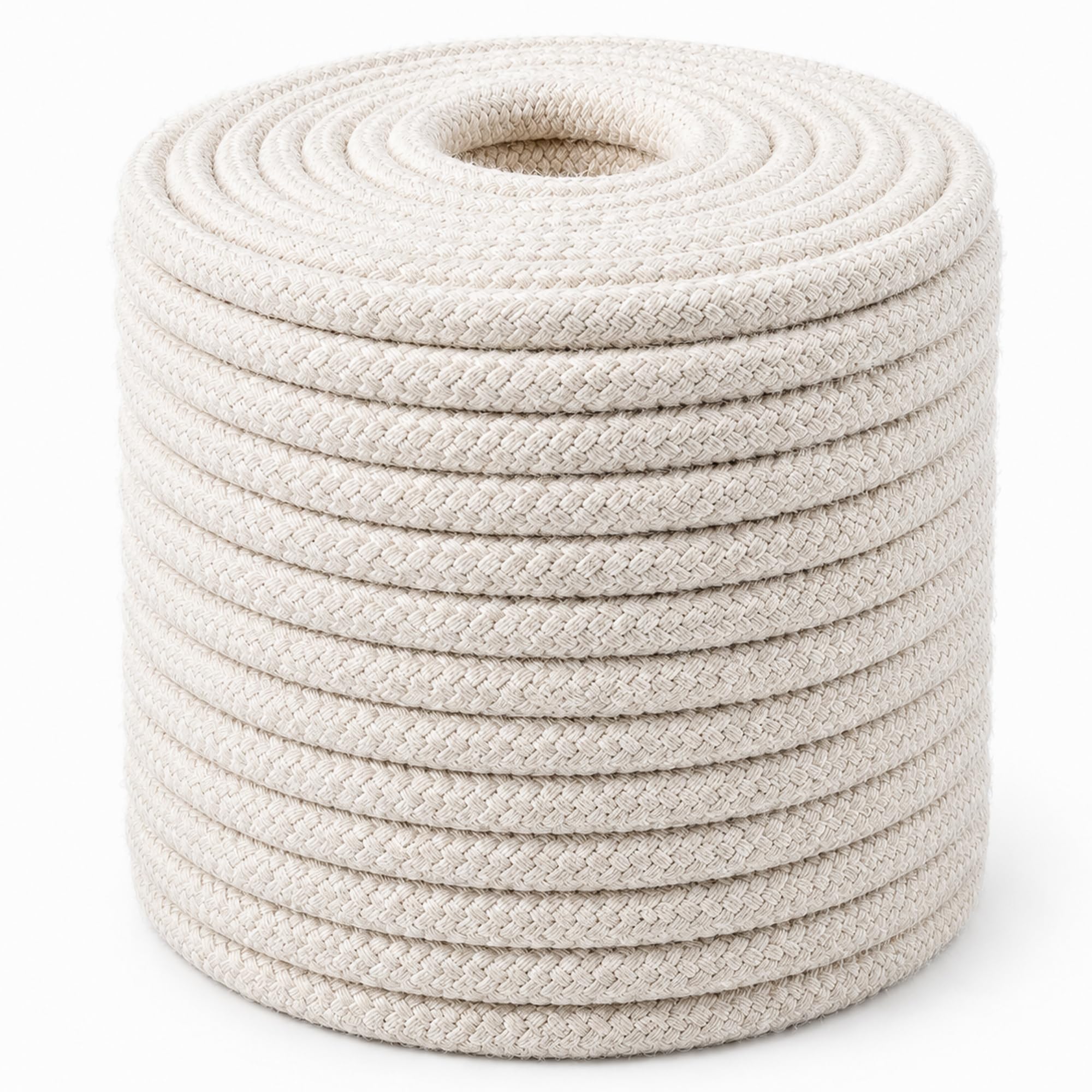 YUZENET Braided White Cotton Rope