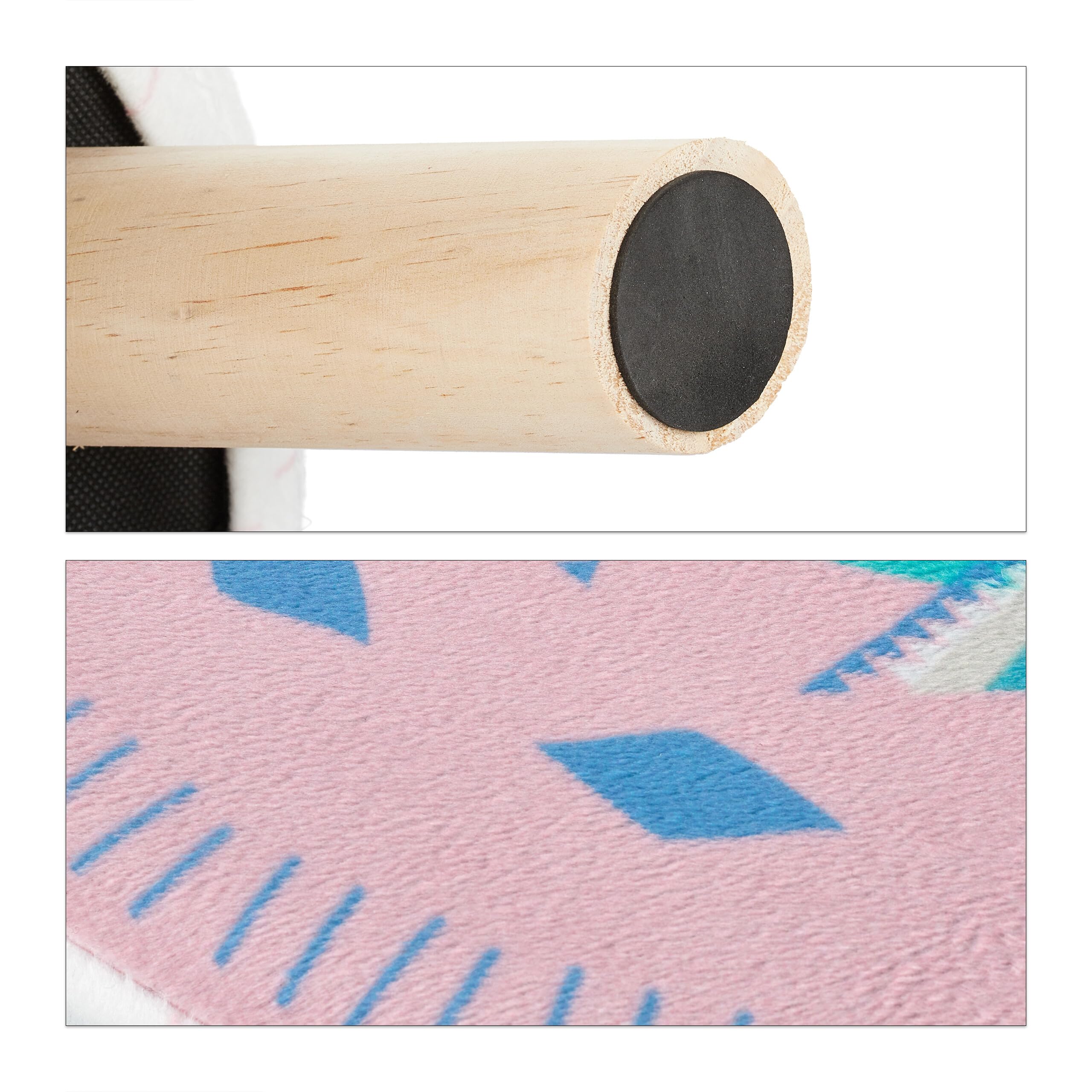 Relaxdays Taburete Infantil Llama, Silla Niños, 48 x 28 x 42 cm, Blanco