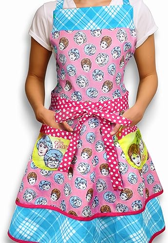Prime Party Delantal Golden Girls Producto oficial Lavable a máquina, diseño encantador, cocina, hornear, limpieza, ropa de cocina nostálgica, Prime Party Delantal Golden Girls Producto oficial Lavable a máquina, diseño encantador, cocina, hornear, limpieza, ropa de cocina nostálgica,