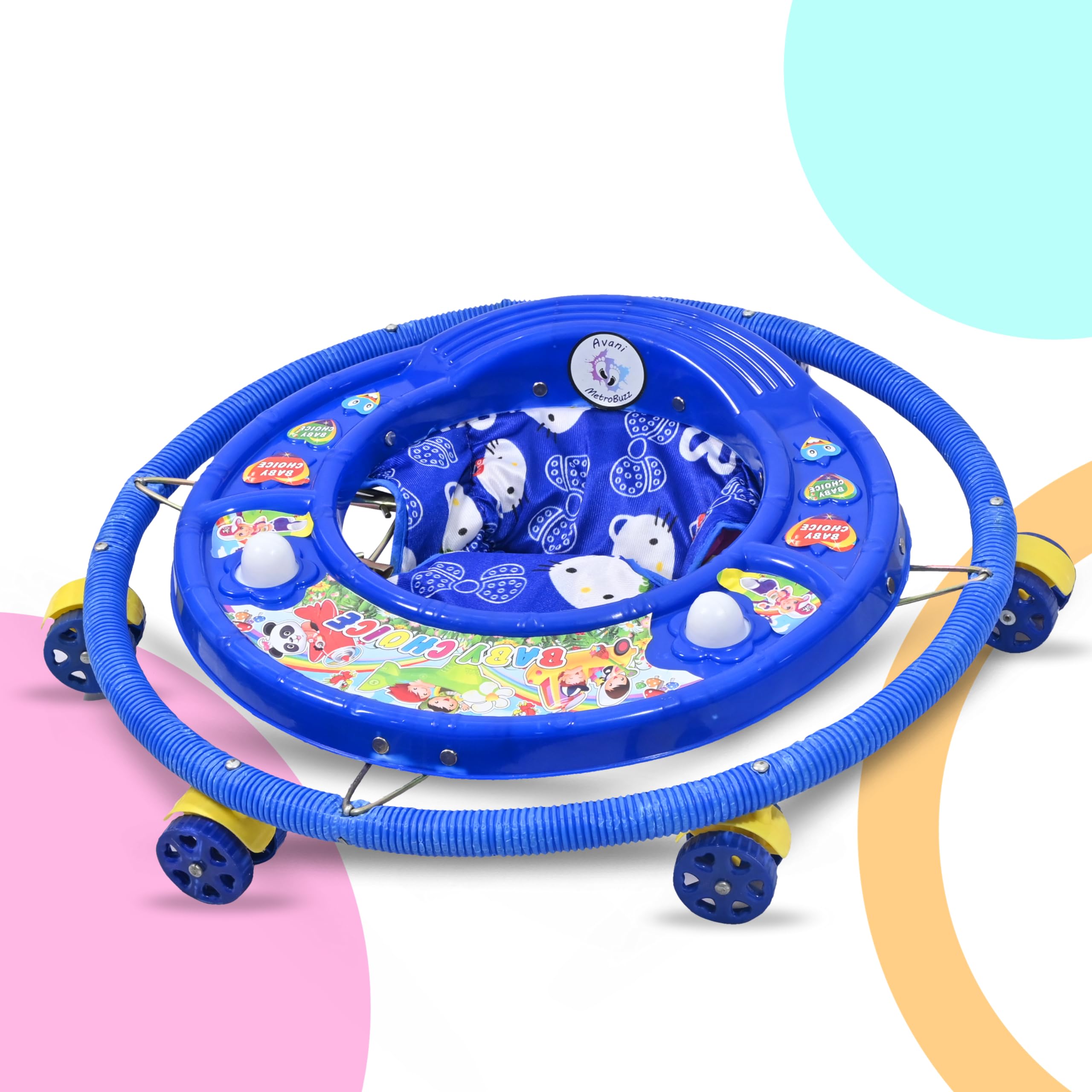 AVANI METROBUZZ Baby Activity Play Foldable Walker with Chu-Chu Toy-Bar (Blue) - Image 3 thumbnail