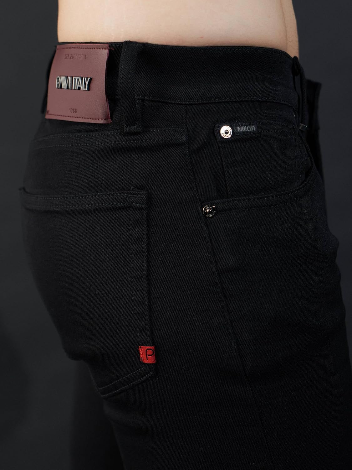 PAVI ITALY Jeans Regular fit Black Men's Modern and Comfortable Design, Cotton and lessel, Casual and Formal Style.