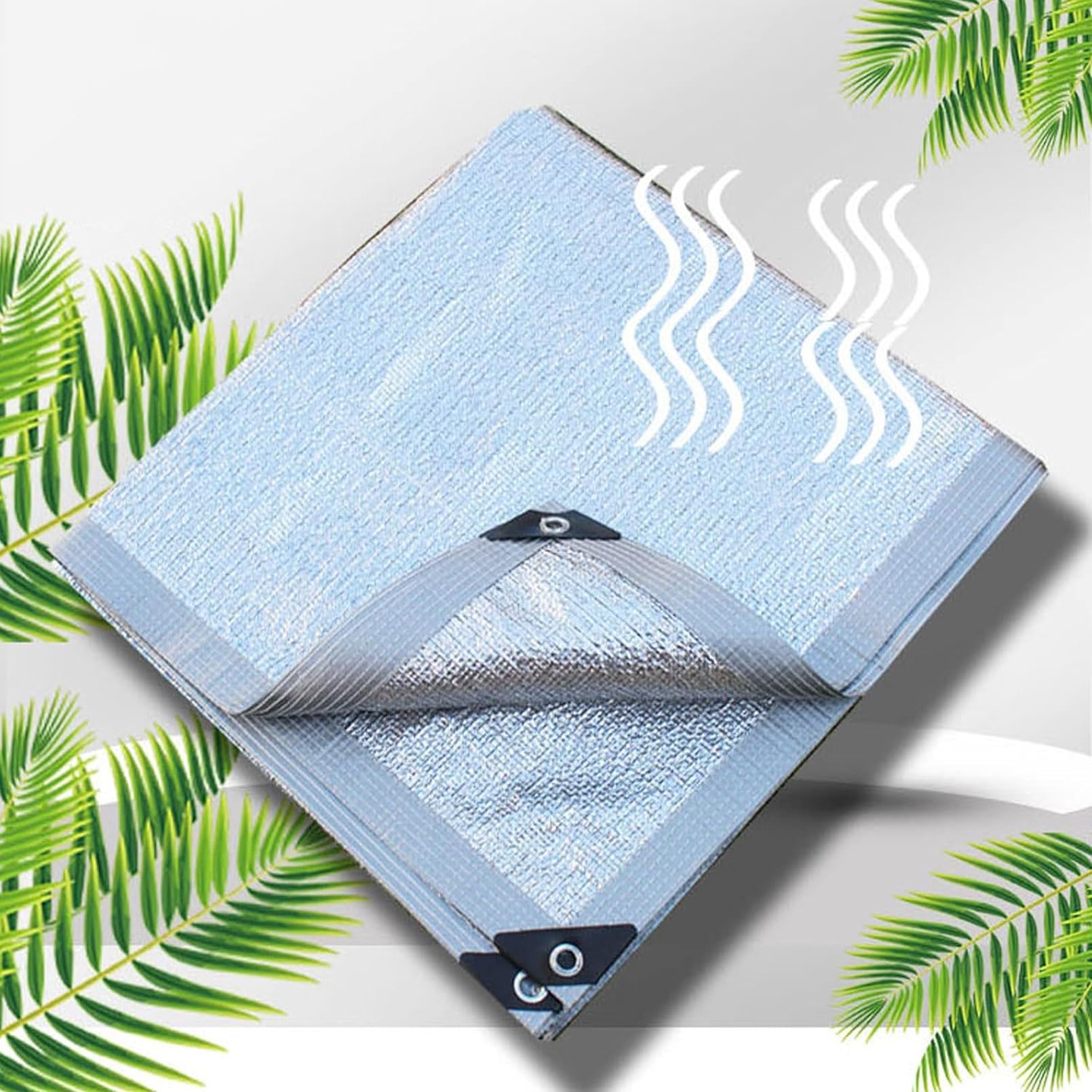 Telo Ombreggiante Alluminio Riflettente 99% Anti UV 1x2m per Auto Serra Giardino