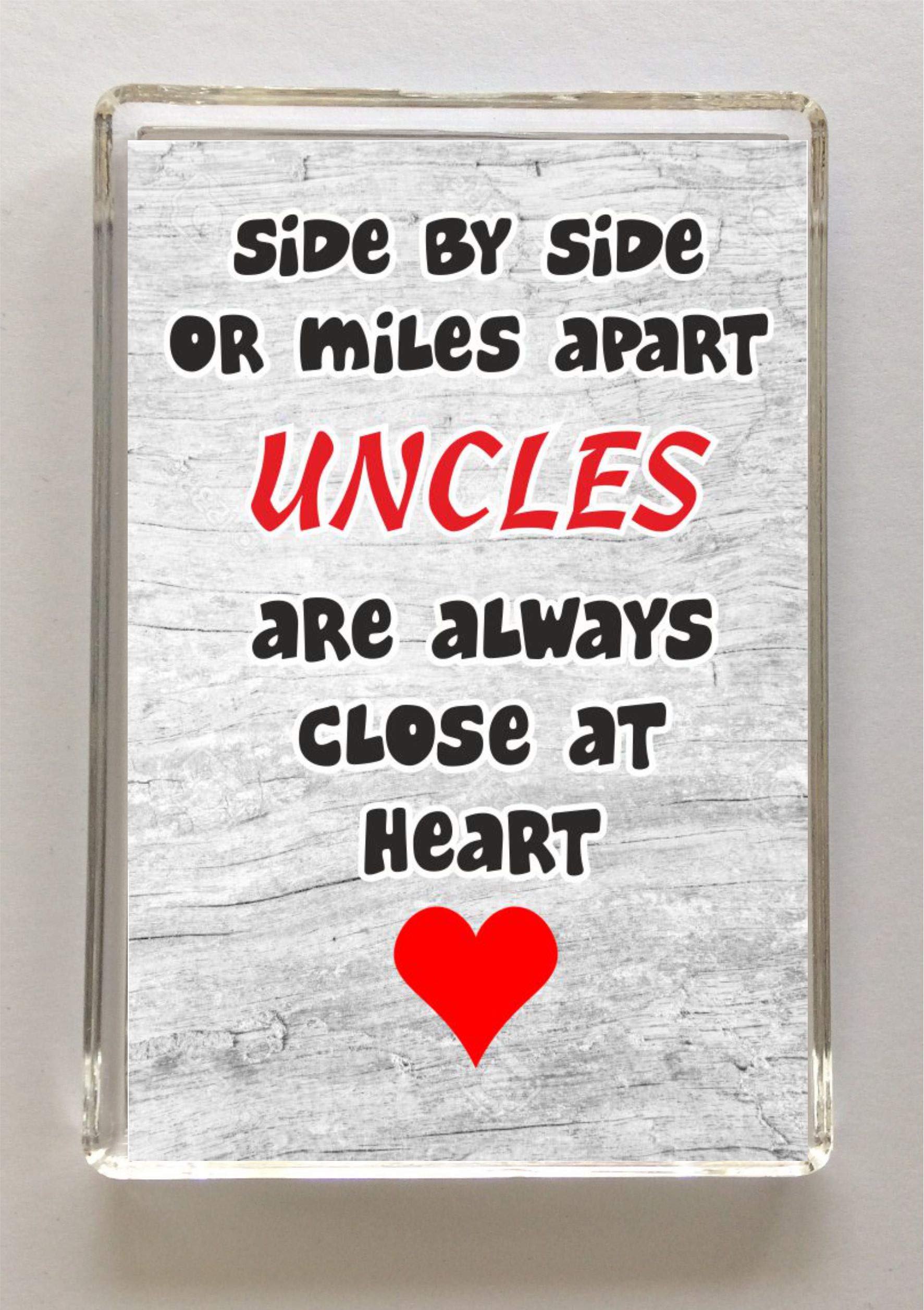 Clare''S Cosmetics Black Side By Side Or Miles Apart Uncles Are Always Close At Heart, Novelty Fridge Magnet, Present For Birthday/Christmas For Family Lovers