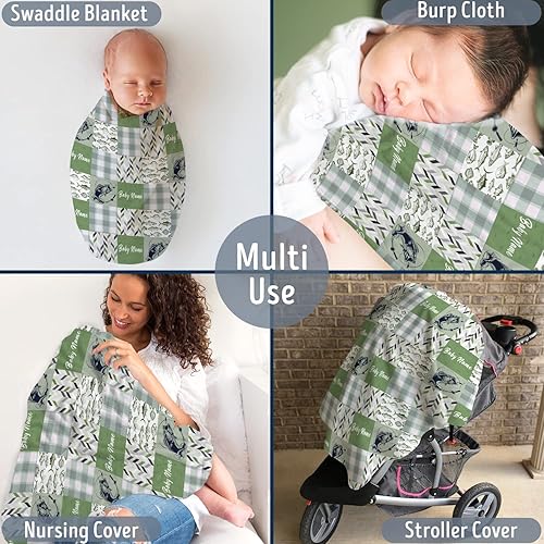 Miniatura 2 de Manta de bebé de pesca, mantas de bebé personalizadas para niños, manta de bebé con nombre de pez, mantas de bebé personalizadas con nombre para