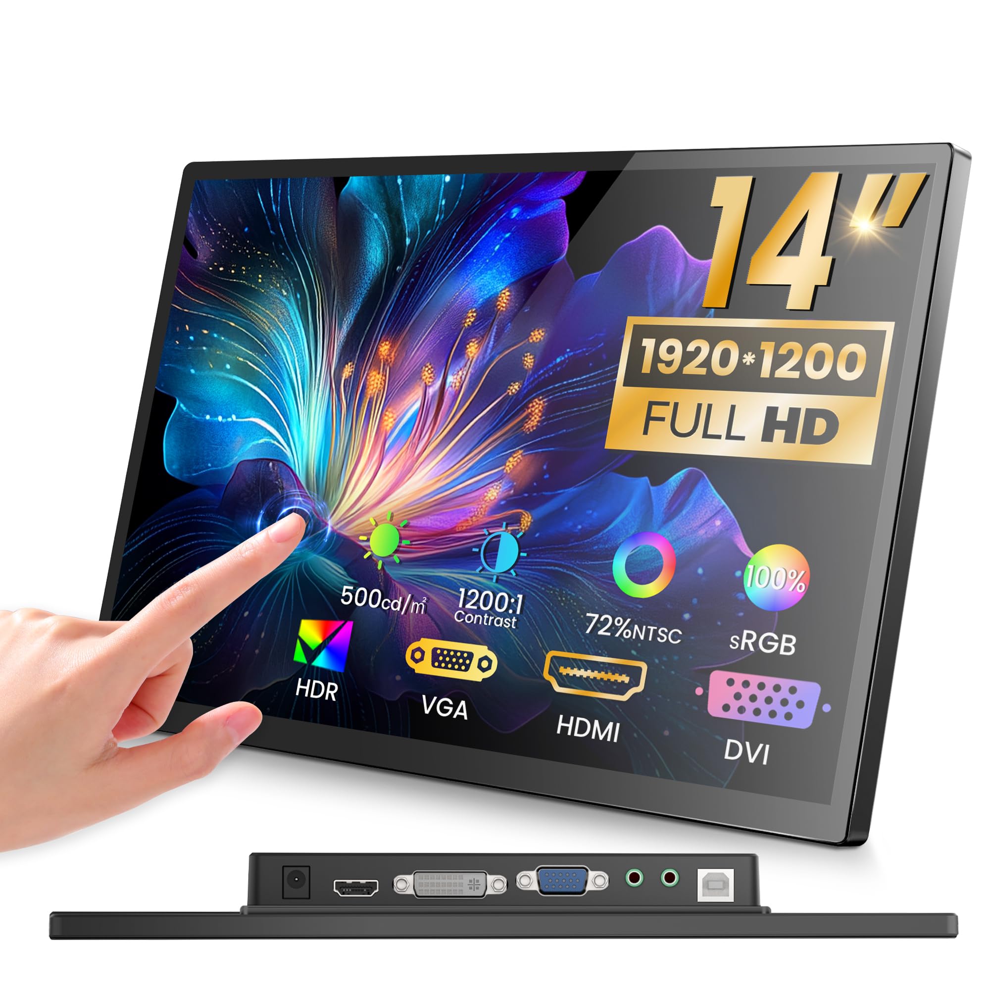 14インチ フルHD IPSモニター Amazon.com: Forzola 14 inch FHD Portable Touchscreen Monitor with