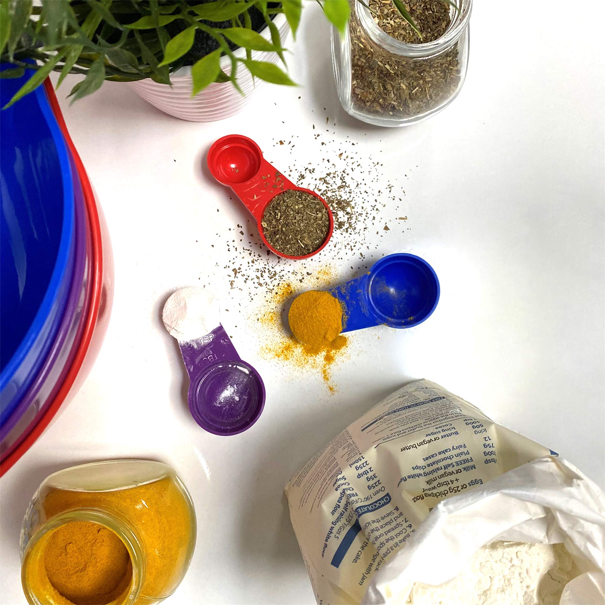 Ashley 5pc Polypropylene Measuring Spoons Set - Multicolour Multi | One Size - Groceries