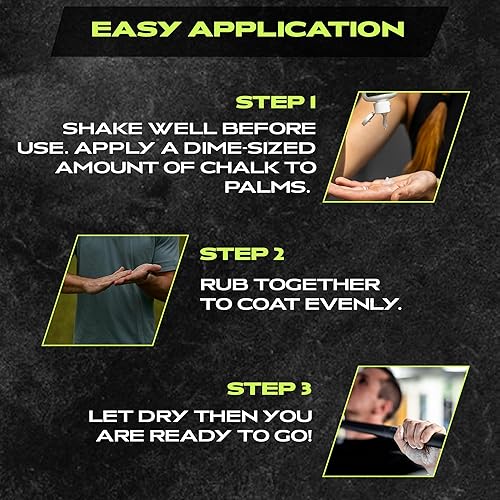 Miniatura 6 de Rage Fitness Gym Liquid Chalk, Magnesium Carbonate Athletic Chalk for Excellent Grip, Gym Workout Grip Chalk, Weightlifting, Gymnastics