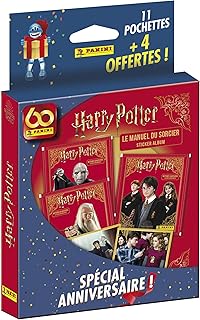 Panini France SA 004279KBF15 DU offre spéciale ans Harry Potter Le SORCIER Manuel 60 Years Blister Pack 11+4, Multicolored