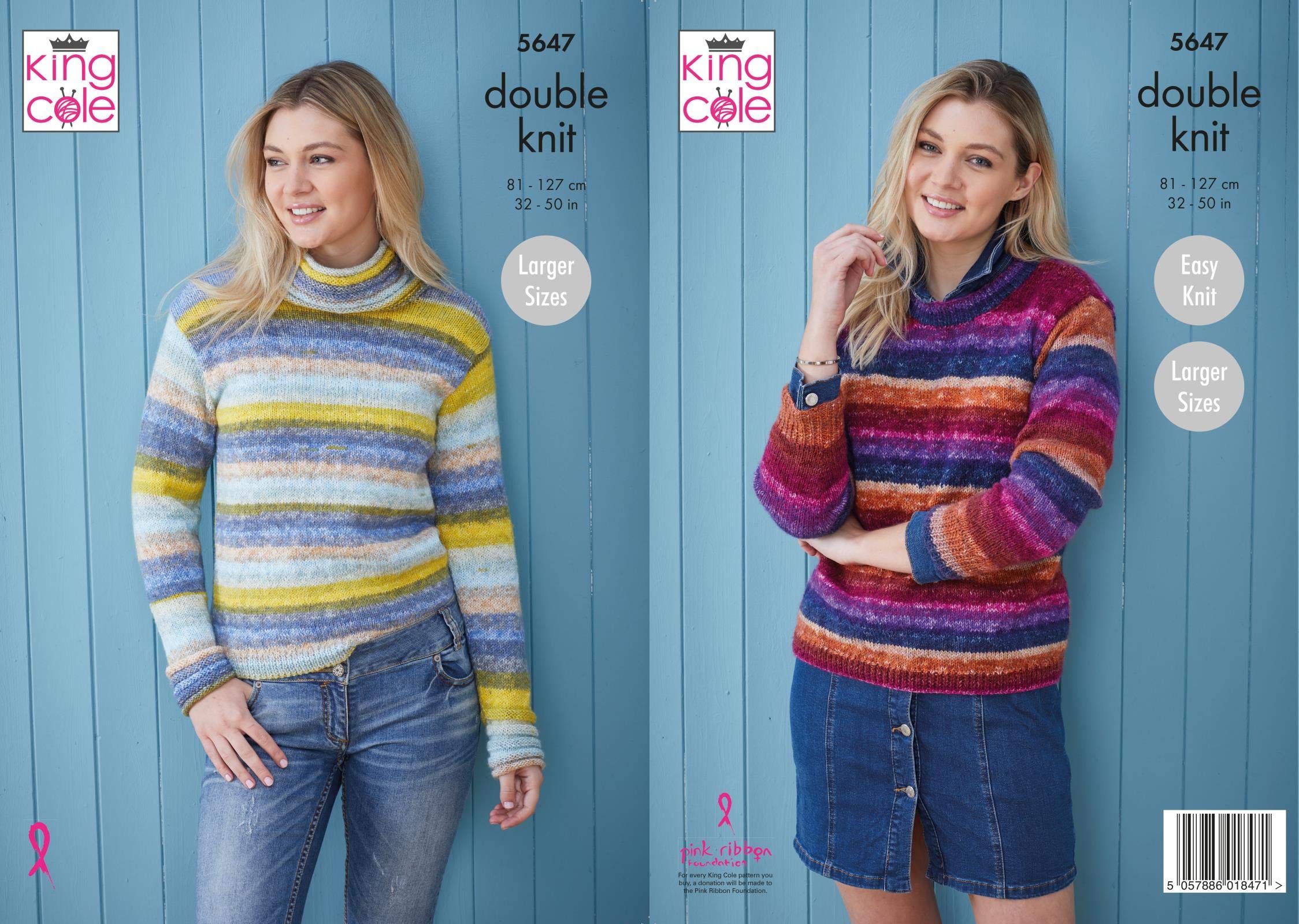 King Cole5647 Knitting Pattern Womens Sweaters in Bramble DK