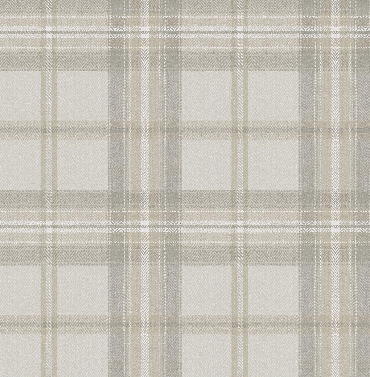 NextWall Harry & Grace Herringbone Plaid Premium Matte Non-Woven Peel and Stick Wallpaper (Frosted Calcutta)