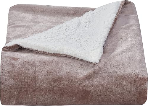 Manta de forro polar Sherpa para sofá, manta de silla de montar, manta de sherpa cálida, acogedora y cálida, 50 x 60 pulgadas