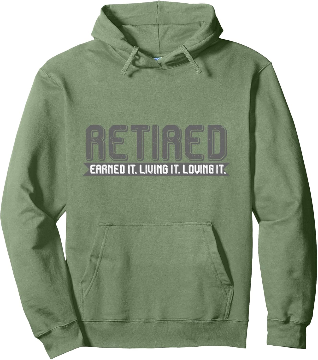 Retirement men women - retired earned it living it loving it Pullover Hoodie