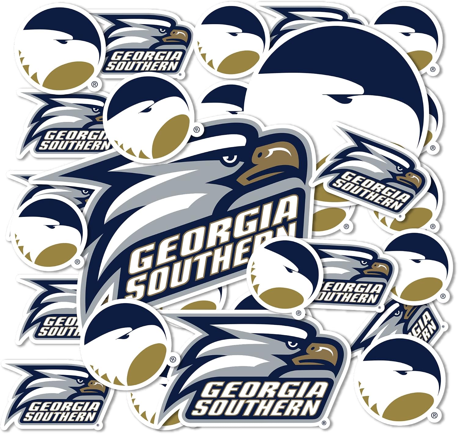 Desert Cactus Georgia Southern University Sticker GSU Eagles Vinyl Decals Laptop Water Bottle Car Scrapbook Sheet T1 (Type 1-1)