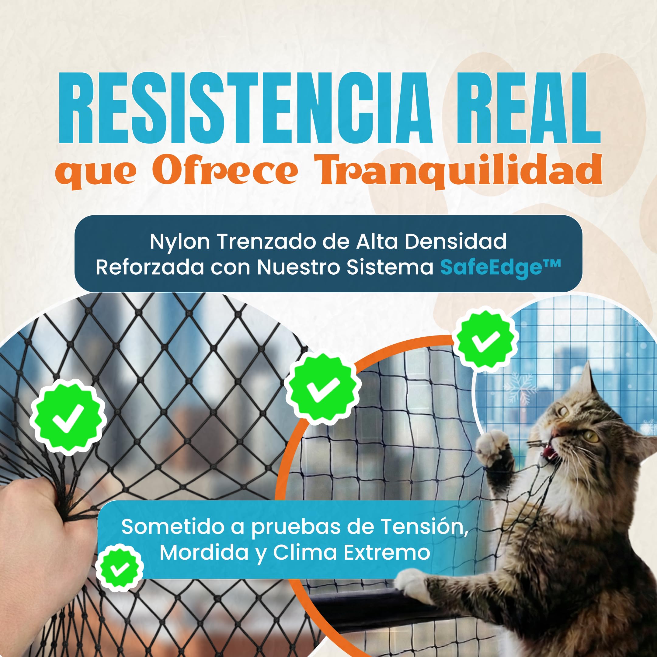 Petslovers Red para Gatos Terraza 8x3m Negra Reforzada con Acero Inoxidable | Kit Montaje Sin Taladro Anti UV Incl 2 Juguetes, Red Gatos Ventanas sin Taladro, Red Gatos Terraza, Malla para Gatos Balcón