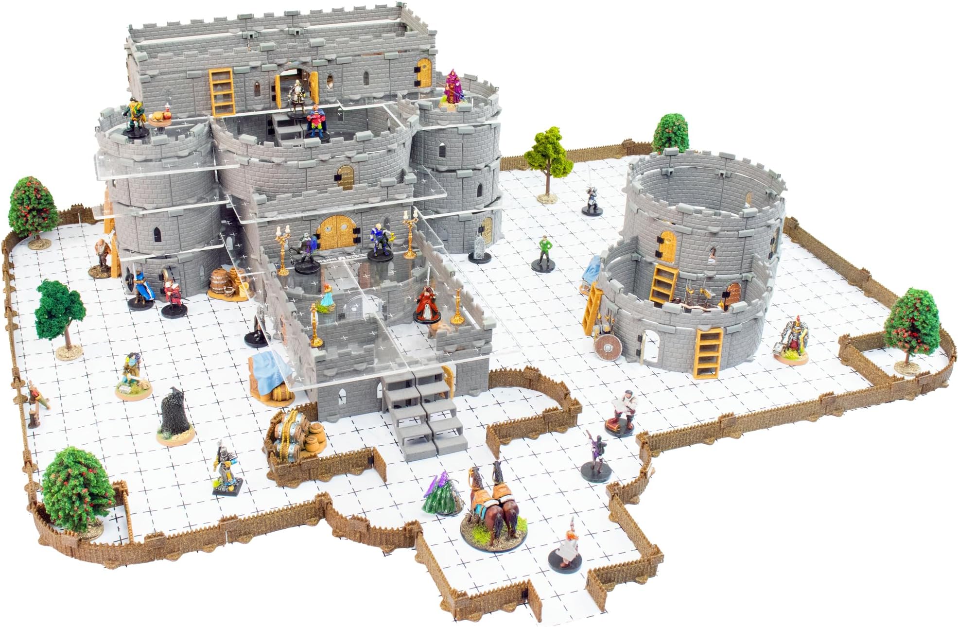 Dirt Cheap Dungeons Modular Castle System - Regent Set TT RPG Terrain Building for Dungeons & Dragons, Pathfinder, War Gaming, and More!