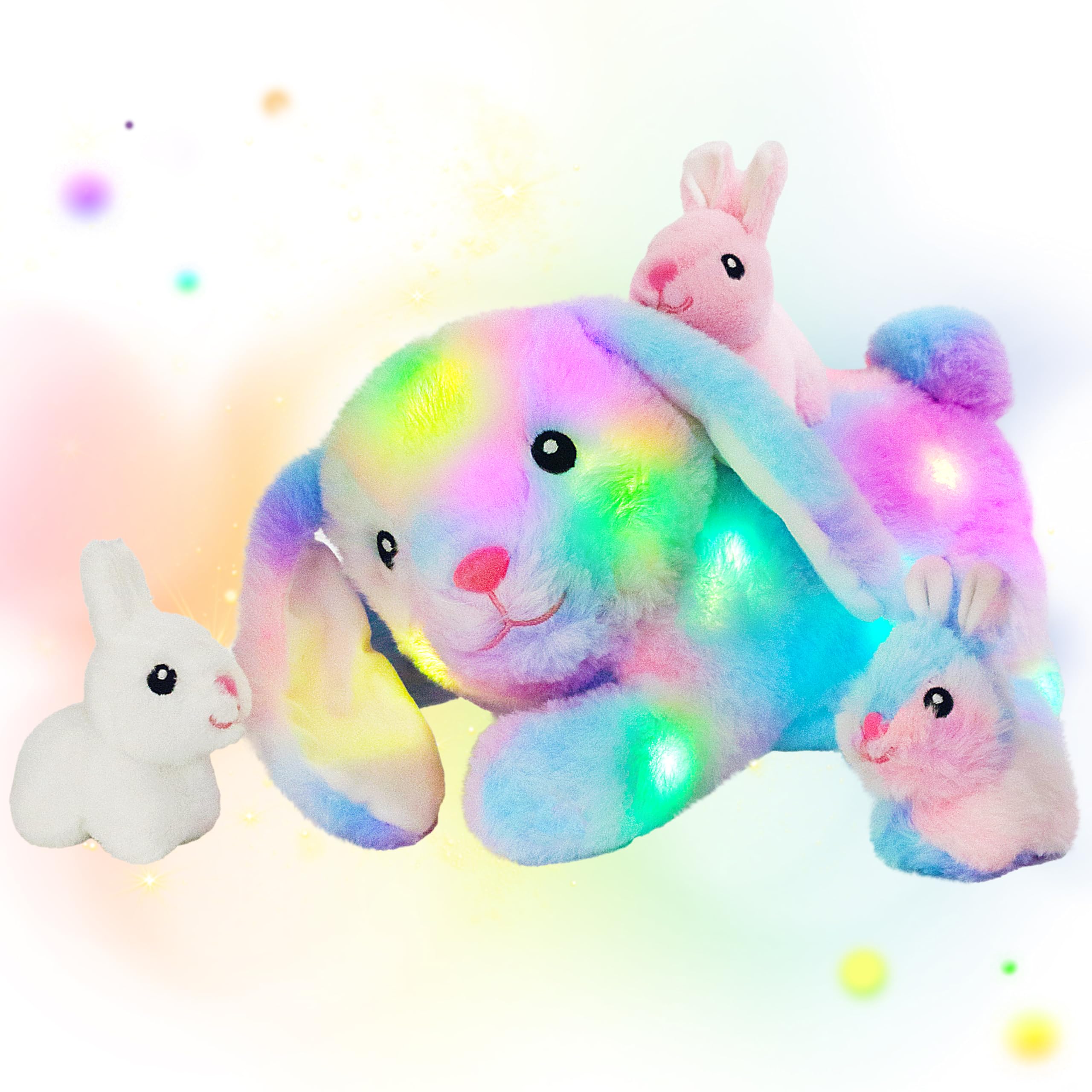 Amazon.com: Hopearl LED Stuffed Rabbit Lighting Up Bunny Plush Toy