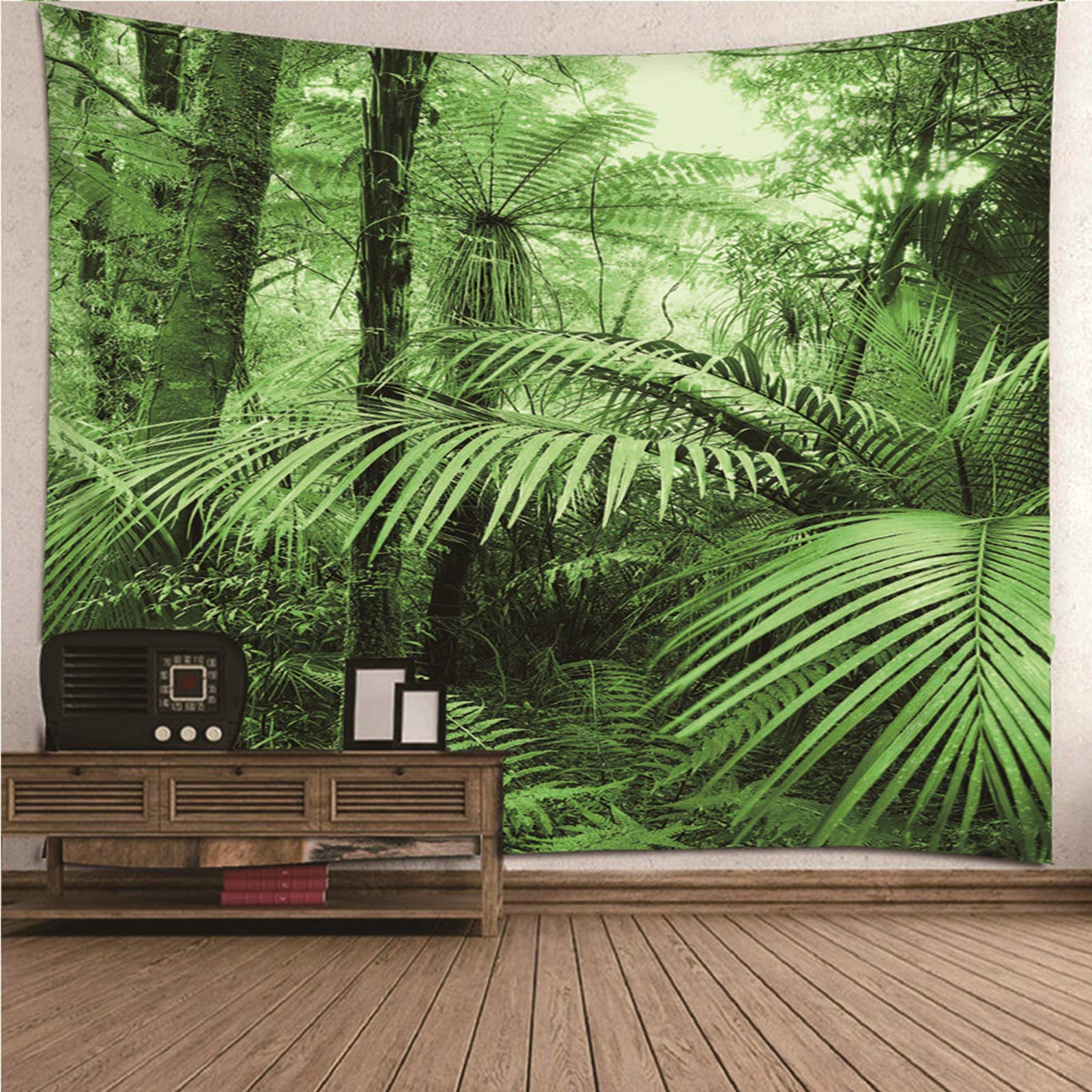 Aeici Alfombras de pared, tapices para colgar bosques, decoración del hogar, para colgar tapices, 260 x 240 cm, color verde