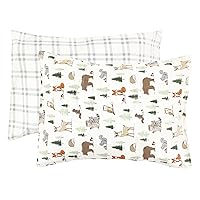 Vista 17 de Hudson Baby Funda de almohada unisex de algodón para bebé, Animal Adventure, talla única