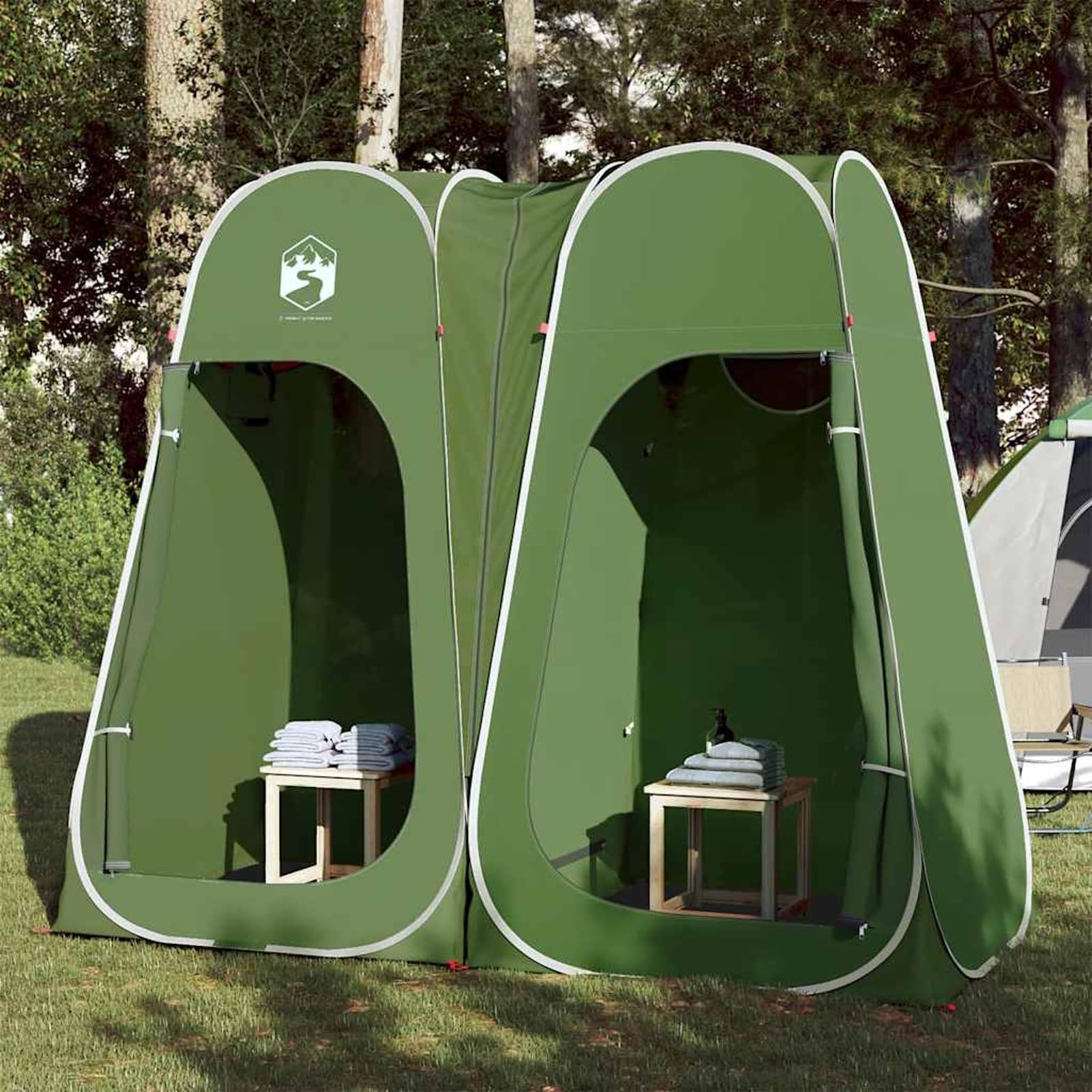 Namiot maskujący, zielony, 233 x 120 x 193 cm – wodoszczelny namiot typu pop-up z poliestru 190T z powłoką PU, na kemping, plażę i festiwal